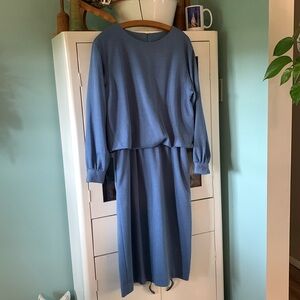 Umba for Parnes Feinstein vintage Blue Women's Dress sz 16 euc